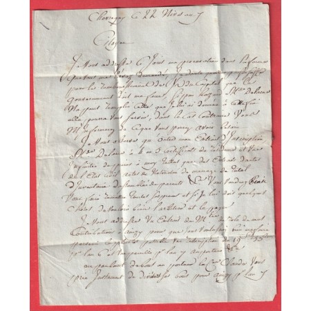 MARQUE P2P CHAVIGNON AISNE + PP BONNET PHRYGHIEN POUR PARIS TEXTE DE CHEVREGNY AN7 1799 INDICE 18