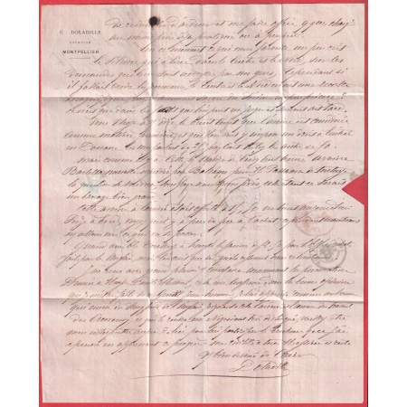 N°59 60 PD EN ROUGE SUR TIMBRE GC 2502 MONTPELLIER HERAULT NAPLES ITALIE ITALIA