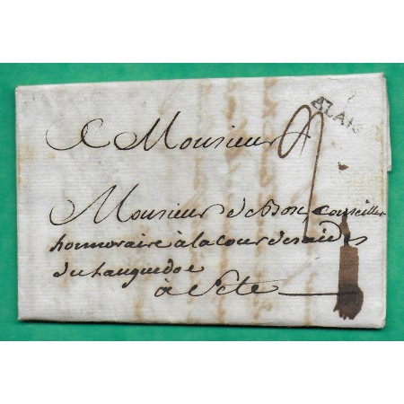 MARQUE ALAIS ALES GARD POUR SETE HERAULT LN N°5 1788 LETTRE COVER FRANCE