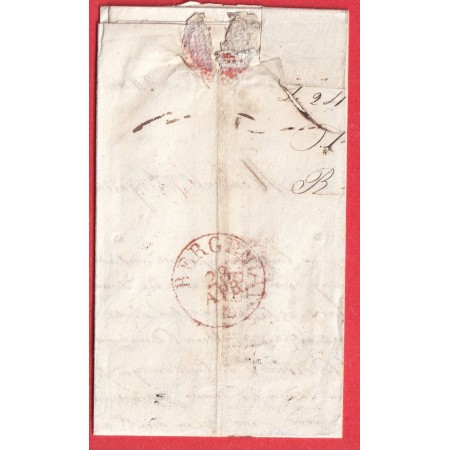 MARQUE 2 SOISSONS AISNE 1830 POUR ORNU BELGIQUE GRIFFE LFR2