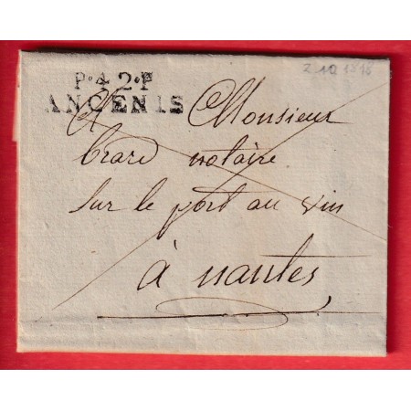 MARQUE P42P ANCENIS LOIRE INFERIEURE 1817 34X10 NANTES ATLANTIQUE INDICE 13