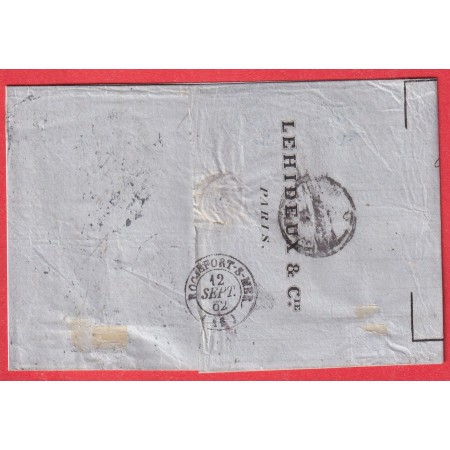 N°17B ETOILE BLEUTEE PARIS J * J CAD BLEUTE POUR ROCHEFORT CHARENTE INFERIEURE