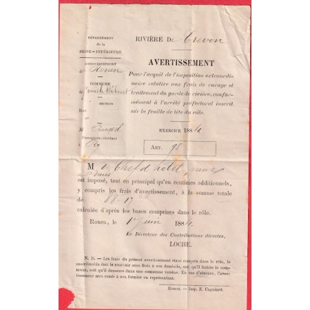 N°83 BANDE DE 3 CAD RY SEINE INFERIEURE