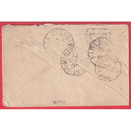 N°90 TYPE SAGE CAD VIANNE LOT ET GARONNE TAXE 20C 10 + 2X5C FIRENZE FLORENCE 1885