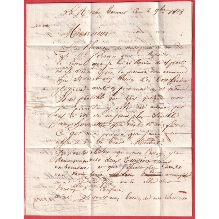 MARQUE 54 LA ROCHE BERNARD MORBIHAN 60X11 1828 INDICE 14 POUR PONTIVY