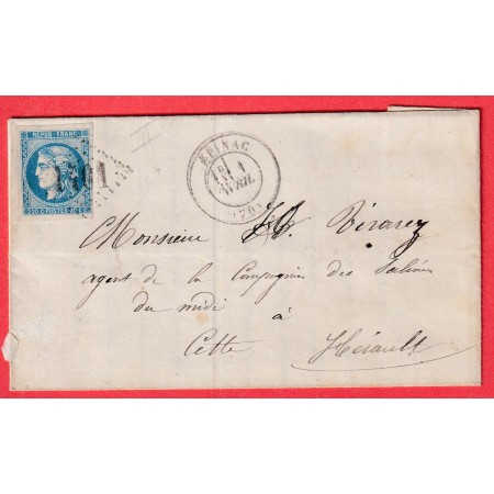 N°46B GC 1401 EPINAC SAONE ET LOIRE POUR CETTE HERAULT