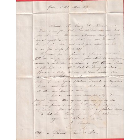 N°46B GC 1401 EPINAC SAONE ET LOIRE POUR CETTE HERAULT