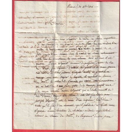 MARQUE P29P NISMES NIMES GARD EN ROUGE 1816 TRETS BOUCHES DU RHONE INDICE 9