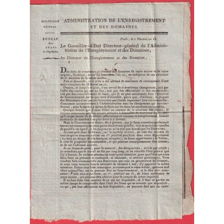 MARQUE P26P EVREUX EURE 1805 TEXTE DES DOMAINES 24X8 INDICE 10 LES ANDELYS