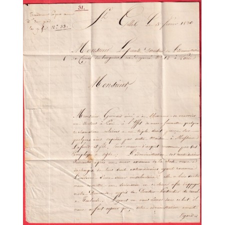 MARQUE 29 ST GILLES GARD 1830 POUR PARIS INDICE 11
