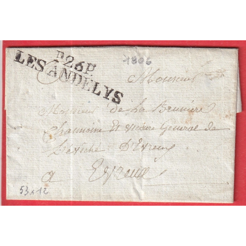 MARQUE P26P LES ANDELYS EURE 1806 53X12 POUR EVREUX INDICE 13