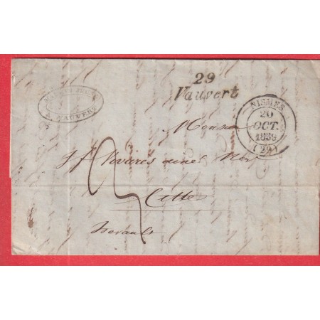 CURSIVE 29 VAUVERT GARD T14 NIMES 1839 CETTE HERAULT INDICE 12