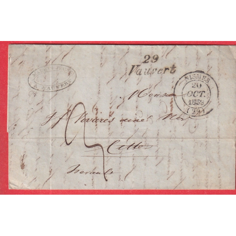 CURSIVE 29 VAUVERT GARD T14 NIMES 1839 CETTE HERAULT INDICE 12