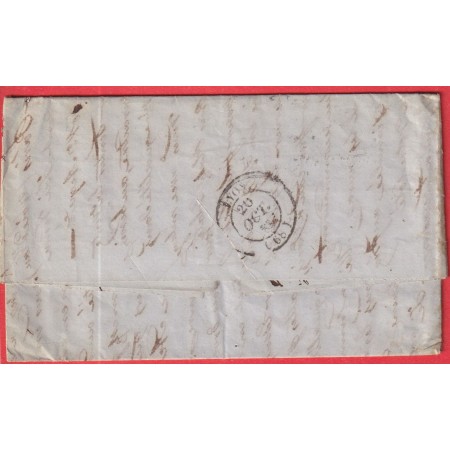 CURSIVE 74 INGOUVILLE SEINE INFERIEURE 1837 POUR LYON INDICE 16