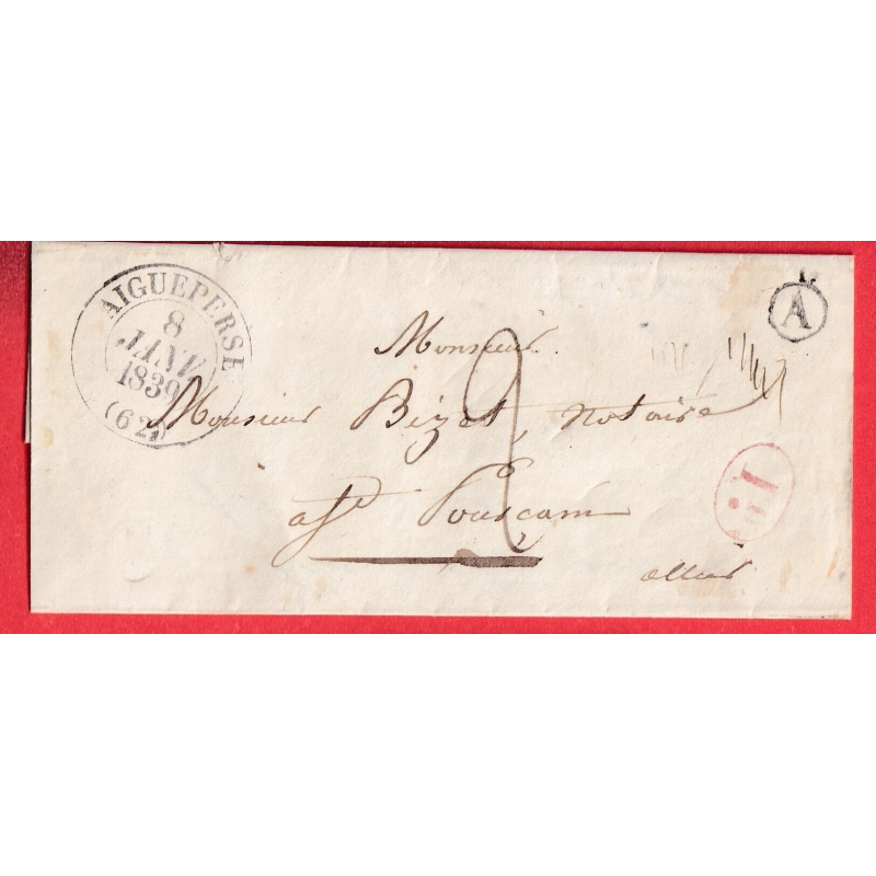 CAD TYPE 13 AIGUEPERSE PUY DE DOME BOITE RURALE A+ DECIME RURAL ARTONNE POUR ST POURCAIN ALLIER