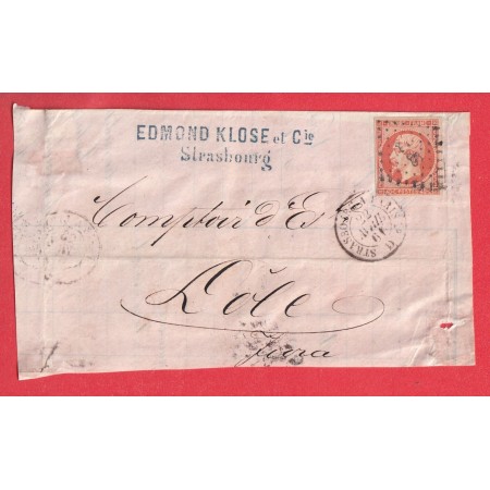 N°16 AMBULANT STRASBOURG A PARIS LOSANGE SP2° DOLE JURA DEVANT DE LETTRE FRONT COVER