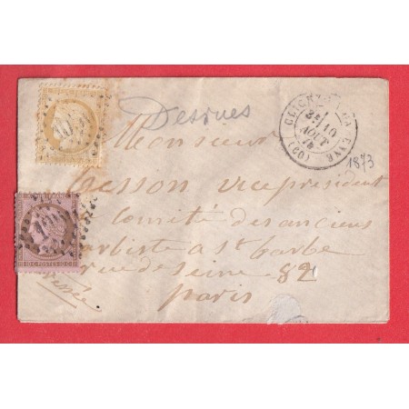 N°55 58 GC 1056 CLICHY LA GARENNE SEINE POUR PARIS 1873