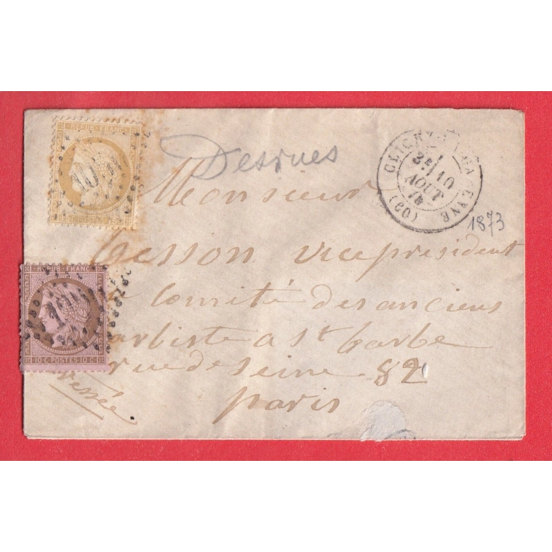 N°55 58 GC 1056 CLICHY LA GARENNE SEINE POUR PARIS 1873