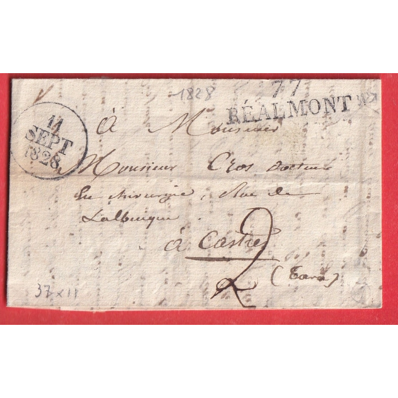 MARQUE 77 REALMONT TARN POUR CASTRES 1828 INDICE 12