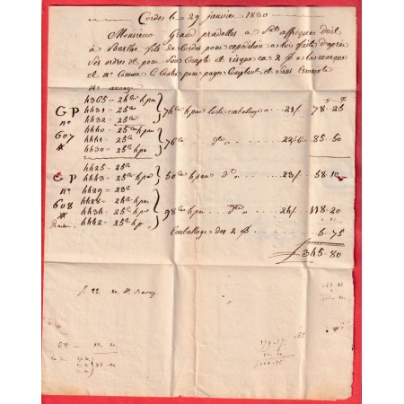 MARQUE 77 CORDES TARN POUR ST AFFRIQUE AVEYRON 1830 INDICE 13 30X12