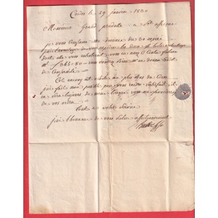 MARQUE 77 CORDES TARN POUR ST AFFRIQUE AVEYRON 1830 INDICE 13 30X12