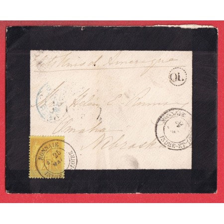 N°92 CAD MONNAIE INDRE ET LOIRE  PARIS ETRANGER 1885 OMAHA NEBRASKA ETATS UNIS AMERIQUE