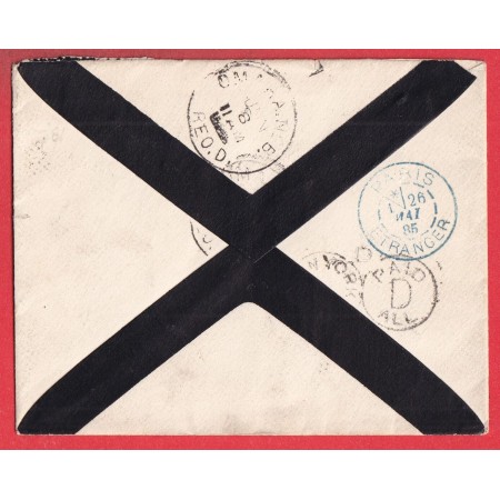 N°92 CAD MONNAIE INDRE ET LOIRE  PARIS ETRANGER 1885 OMAHA NEBRASKA ETATS UNIS AMERIQUE