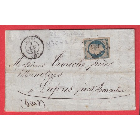 N°10 BLEU SUR CHAMOIS PC 1799 LUNEL HERAULT LAFOUS GARD