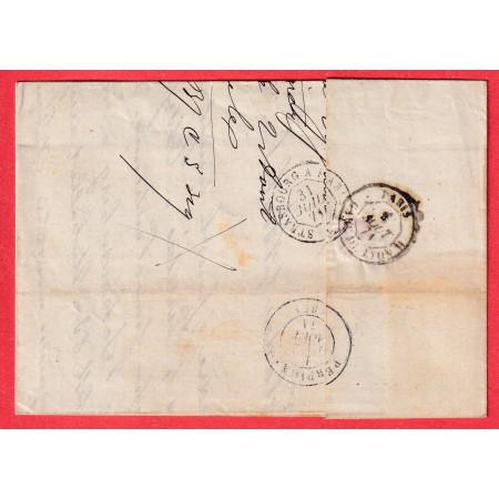 ALSACE LORRAINE N°6 RIBEAUVILLE HAUT RHIN RAPPOLDSWEILER TAXE TAMPON 2 PERPIGNAN PYRENEES ORIENTALES