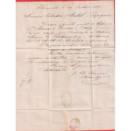 ALSACE LORRAINE N°6 RIBEAUVILLE HAUT RHIN RAPPOLDSWEILER TAXE TAMPON 2 PERPIGNAN PYRENEES ORIENTALES