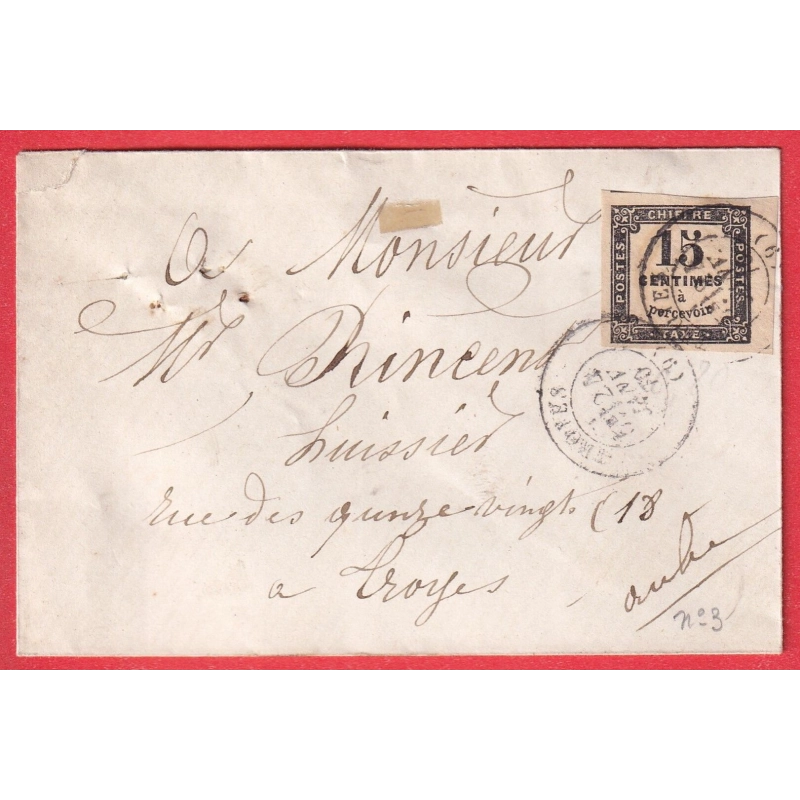 TAXE N°3 TTB / SUP BDF  UN VOISIN CAD TROYES AUBE POUR TROYES