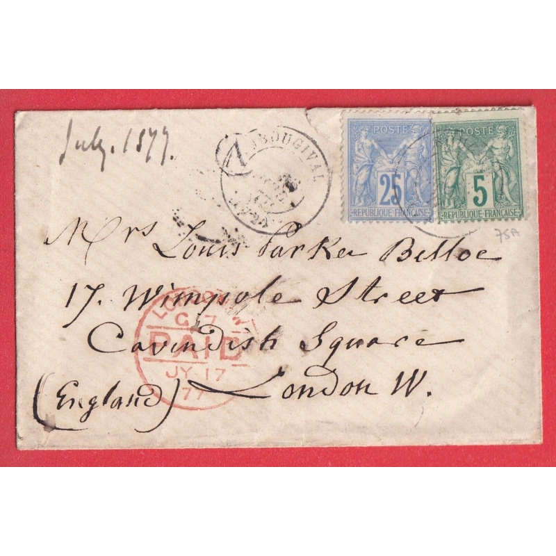 N°75 78 BOUGIVAL SEINE ET OISE LONDON LONDRES