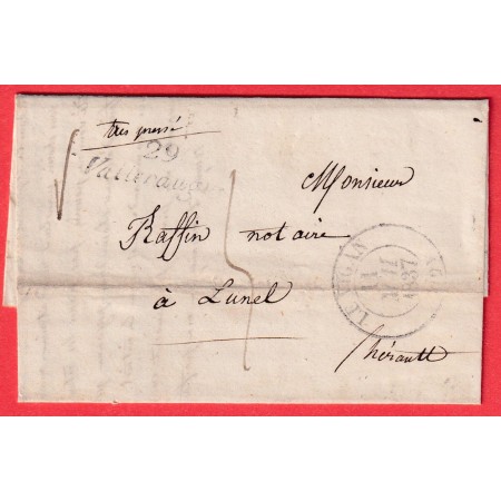 CURSIVE 29 VALLERAUGUE GARD 1837 T13 LE VIGAN LUNEL HERAULT INDICE 8