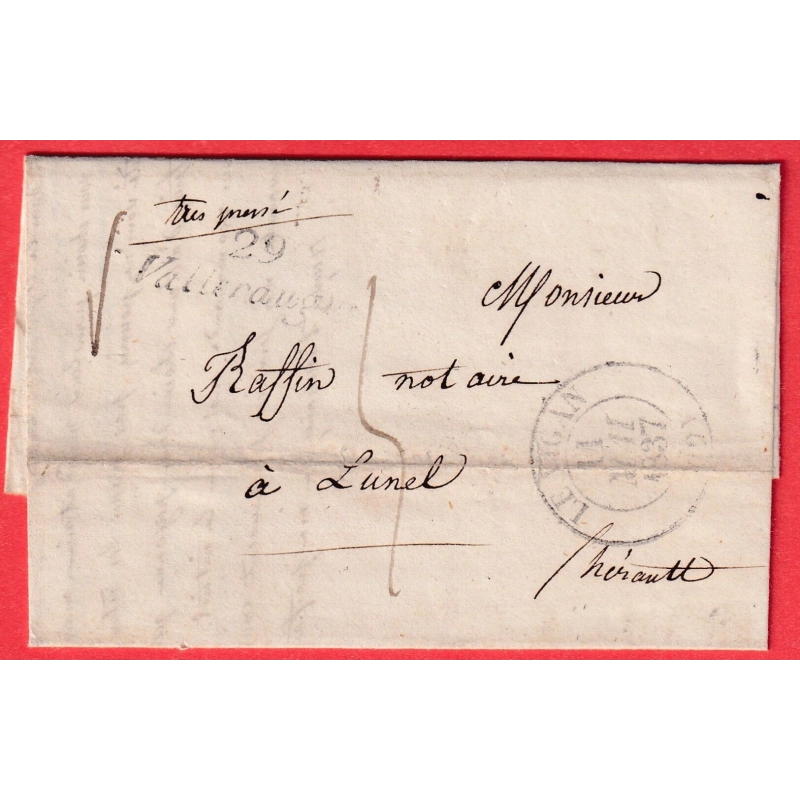 CURSIVE 29 VALLERAUGUE GARD 1837 T13 LE VIGAN LUNEL HERAULT INDICE 8