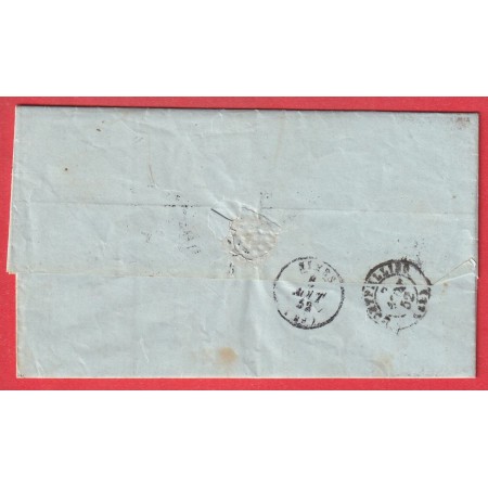 CURSIVE 12 LE SAMBUC BOUCHES DU RHONE T15 ARLES SUR RHONE 1852 MONTPELLIER RARE INDICE 20