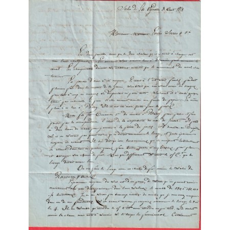 CURSIVE 12 LE SAMBUC BOUCHES DU RHONE T15 ARLES SUR RHONE 1852 MONTPELLIER RARE INDICE 20