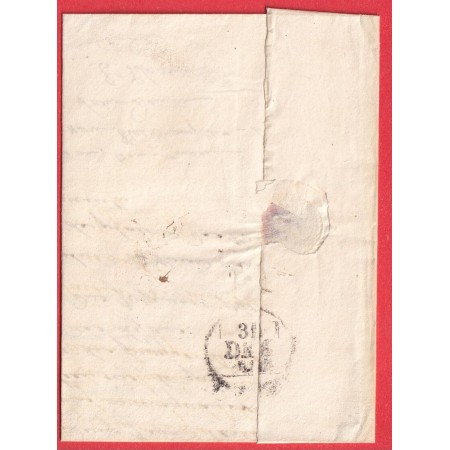 RARE CAD MARSEILLE TYPE 12 DU 30 DEC 1829 UTILISATION ANTICIPE DU TYPE 12 POUR MONTPELLIER BOUCHES DU RHONE