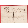CAD TYPE 15 MONTPELLIER HERAULT 1844 CL ROUGE TAXE LOCALE 1 BOITE RURALE J SALIN DE VILLENEUVE