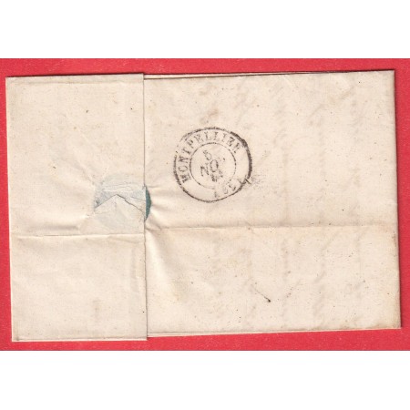 CAD TYPE 15 MONTPELLIER HERAULT 1844 CL ROUGE TAXE LOCALE 1 BOITE RURALE J SALIN DE VILLENEUVE