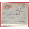 LETTRE NON AFFRANCHIE BORDEAUX GIRONDE 1896 TAXE 50C CENTESIMI 1896 POUR TURIN TORINO ITALIE