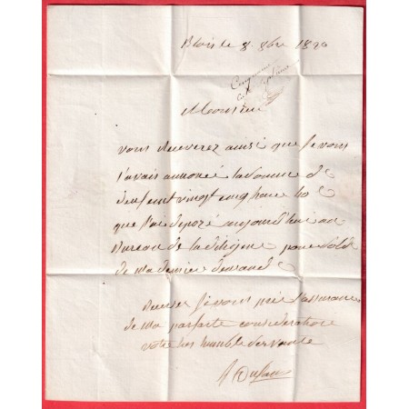 MARQUE P40P BLOIS LOIR ET CHER EN ROUGE 1820 PARIS 22X10 INDICE 14