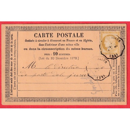 N°55 CONVOYEUR STATION PONTARLIER DOUBS POUR DOLE JURA CARTE PRECURSEUR