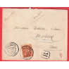 N°94 LETTRE RECOMMANDE CHERBOURG MANCHE 1899 MOISSEY JURA