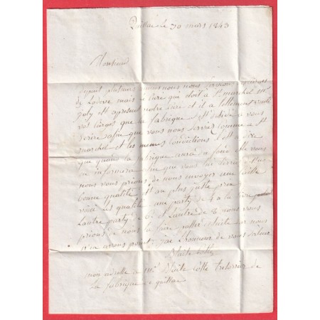 CURSIVE 29 QUISSAC GARD CAD TYPE14 NIMES 1843 APT VAUCLUSE INDICE 11