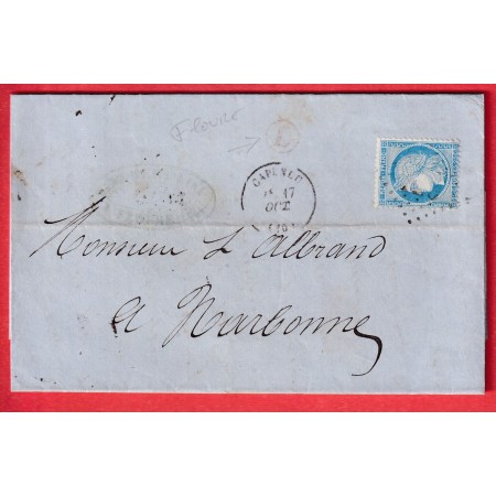 N°60 GC 726 CAPENDU AUDE BOITE RURALE EN ROUGE DE FLOURE POIUR NARBONNE