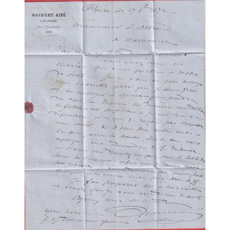 N°60 GC 726 CAPENDU AUDE BOITE RURALE EN ROUGE DE FLOURE POIUR NARBONNE