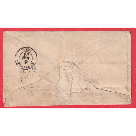 VALENTINE LOVE LETTER NEW YORK USA 1861 ST ETIENNE LOIRE PP ENCADRE ROUGE