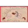 ENTIER ETATS UNIS USA RECOMMANDE 2C + TIMBRES CICERO ILLINOIS MARSEILLE REEXP PARIS