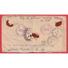 ENTIER ETATS UNIS USA RECOMMANDE 2C + TIMBRES CICERO ILLINOIS MARSEILLE REEXP PARIS