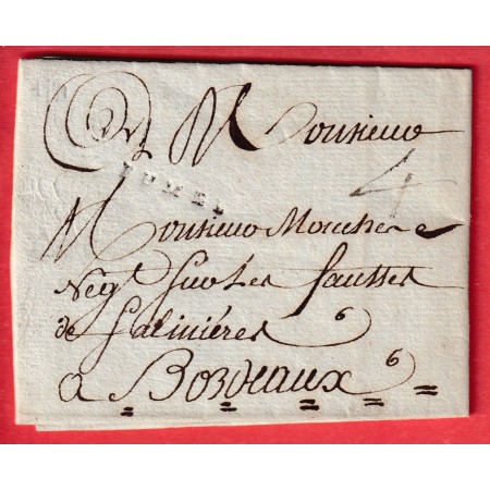 MARQUE FUMEL LOT ET GARONNE LN°1 INDICE 14 1791 POUR BORDEAUX